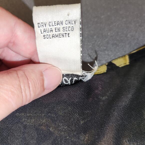 PARADISE NY Vtg 90s Y2K Maxi Dress Womens 12 Black Multi Floral Sequins Cottage - Picture 5 of 12